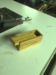 sliding lid box from Red Sumac wood